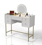 Toaletna mizica z ogledalom na dotik in petimi predali - Z DOSTAVO