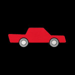 Lesen igralni avtomobilček Rdeč Waytoplay Back & Forth Car - Red