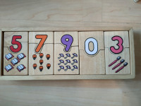 Lesena sestavljanka "Učenje števil"