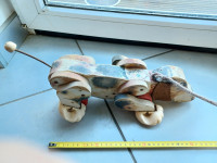 Stara lesena igrača fisher price toys snoopy iz leta 1961