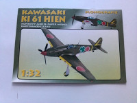 Avion Kawasaki Ki-61 HIEN - kartonski model maketa 1/32 1:32