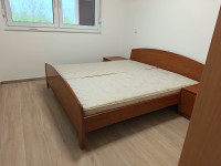 postelja 180 x 200, posteljni okvir, letveno dno, vzmetnica
