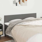 vidaXL Posteljno vzglavje temno siva 200x5x78/88 cm blago