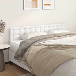 vidaXL Posteljno vzglavje bela 180x5x78/88 cm umetno usnje