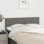 vidaXL Posteljno vzglavje temno siva 144x5x78/88 cm blago