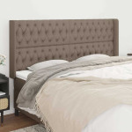 vidaXL Vzglavje z ušesi taupe 203x16x118/128 cm blago