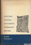 Estetske osnove Levstikove literarne kritike / Boris Paternu