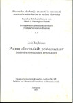 Pisma slovenskih protestantov = Briefe der slowenischen Protestanten
