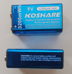 Polnilna 9V litionska materija