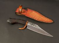 bowie lovski nož ročno kovan VojkoArt 38 cm jelenar