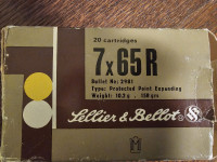 Prodam naboje Sellier & Bellot 7x65R