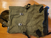 Retro nahrbtnik z usnjenim delom