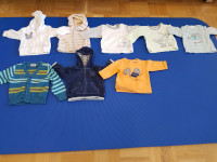 Majčke, majice z dolgimi rokavi velikosti št. 62 (3-4 eur po kom)