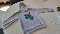 Fantovski pulover s kapuco, siv Lego st. 134-140 Kid by day...
