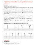 MATURA: matematika ustni del (VR)