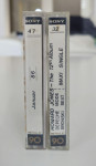 Kasete Sony Metallic 90 (Type IV), zlati Sony logotip, posneti