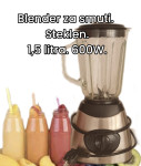 DOM - KUHINJA - blender, steklen, 1.5 litra, 600W