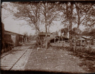 2x Pekarna Dutovlje po italijanskem obstreljevanju 1917 železnica ww1