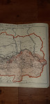 AO STAR  ZEMLJEVID  SLOVENSKE  KOROŠKE 1910 cca 66x34 cm
