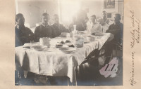 Fotografija WW1 Mladika bolnišnica jedilnica Ljubljana 1914-18