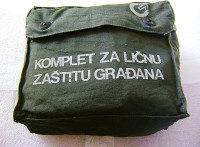 Gas maska nerabljen komplet plus