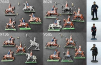 Kositrni figurice vojakov rdeče armade in Komplet 5 kosov vojakov