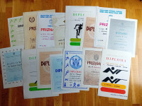 Milica (policija) - diplome iz 80. let - 14 kosov za 10 eur