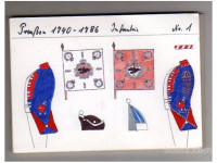 PRUSIJA - VOJAŠKE OBLEKE 1740 - 1786