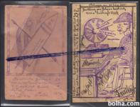 PRVA VOJNA - ROČNO RISANE DOPISNICE - 5 x, 1915/16