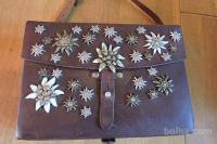 SWISS /AUSTRIA ARME BROWN LEDER MAP TASCHE WW1-WW2