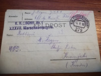 VOJAŠKA POŠTA - SLOVENEC, KUVERTA - OSIJEK, 1916/1918