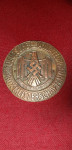 WW2 NEMŠKI NACISTIČNI VELIK ZNAK 7,5 CM MESING MEISTERSCHAFTEN