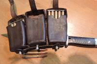WW2-VERY RARE GERMAN EARLY BROWN LEDER LUFTWAFFE AMMO POUCH 1938
