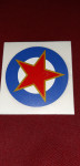 ZVEZDA  KOKARDA  ZA PILOTSKO ČELADO JNA  RV PVO NALEPKA