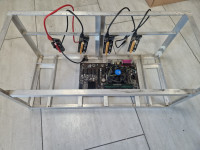 Ohišje za mining, matična plošča, procesor, ram, napajalnik, riserji