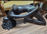 Starinska čudovita bronasta miza s patino