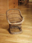 Pleten otroški stolček - vintage