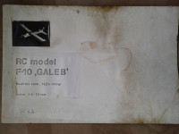 F-10 GALEB (RC model) -mapa z načrtom in navodili, 1976