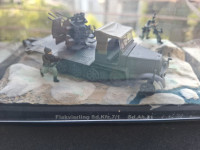 Kovinski model maketa oklepnik Flak diorama