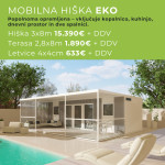 EKO HIŠKA (3x8m) je lahko vaša za samo 18.776 EUR z vključenim 22% DDV