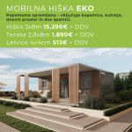 EKO HIŠKA (3x8m) je lahko vaša za samo 18.776 EUR z vključenim 22% DDV