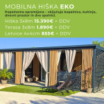 EKO HIŠKA (3x8m) je lahko vaša za samo 18.776 EUR z vključenim 22% DDV
