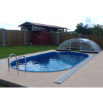Bazen IBIZA iz pločevine s PREMIUM opremo, 12x 6x1.50 m, ovalen