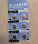 Baterija 6x (baterije) za ročno uro, kalkulator ipd. - AG6/LR920