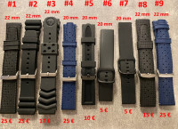 Gumijasti silikonski pas 20mm 22 mm za ročno ali pametno uro