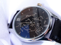 Moška ročna ura, nova, zvezdne konstelacije, karta, znamenja