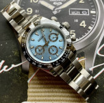 Seiko Daytona homage custom mod kronograf ročna ura