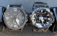 Ura Casio G-Shock + Fossil Nate