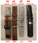Usnjen pas za ročno ali pametno uro 20 mm