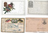 Štiri dopisnice iz prve svetovne vojne- pisane in poslane